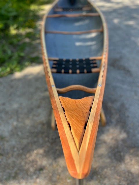 Rhéaume Prospecteur 16'6 Canoe - Carbon Exterior - Wood Trim - Innegra Basalt Interior - Clear Colour
