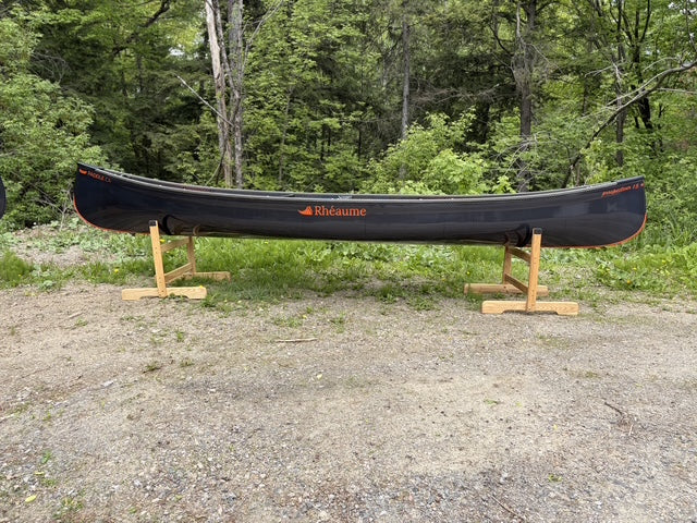 Rhéaume Prospecteur 15' Canoe - Orange Edition - Carbon Exterior - Composite Trim - Innegra Basalt Interior