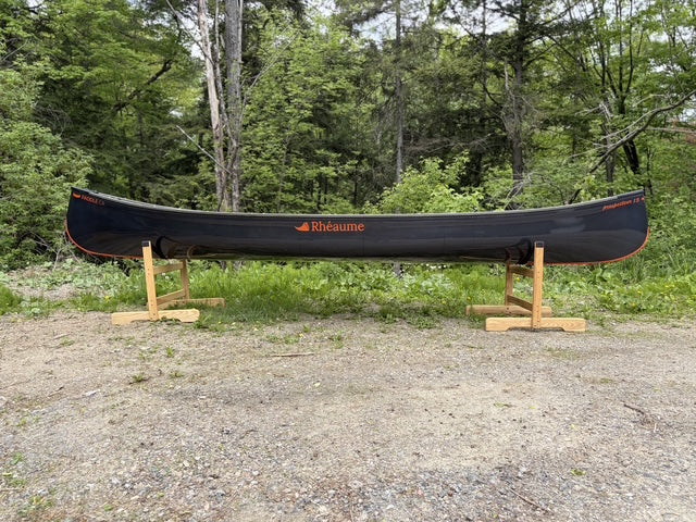 Rhéaume Prospecteur 15' Canoe - Orange Edition - Carbon Exterior - Composite Trim - Innegra Basalt Interior