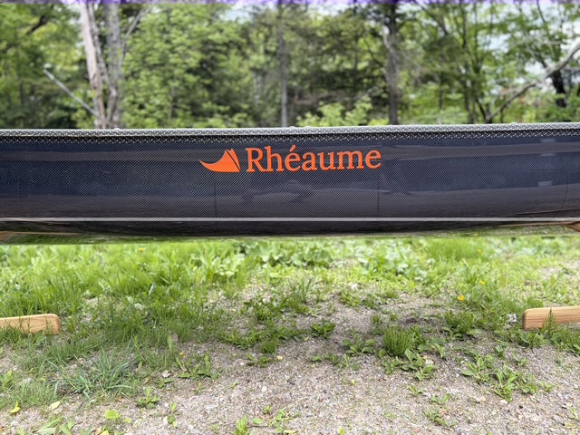 Rhéaume Prospecteur 15' Canoe - Orange Edition - Carbon Exterior - Composite Trim - Innegra Basalt Interior