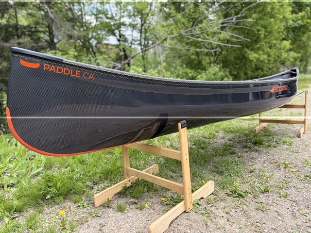 Rhéaume Prospecteur 15' Canoe - Orange Edition - Carbon Exterior - Composite Trim - Innegra Basalt Interior