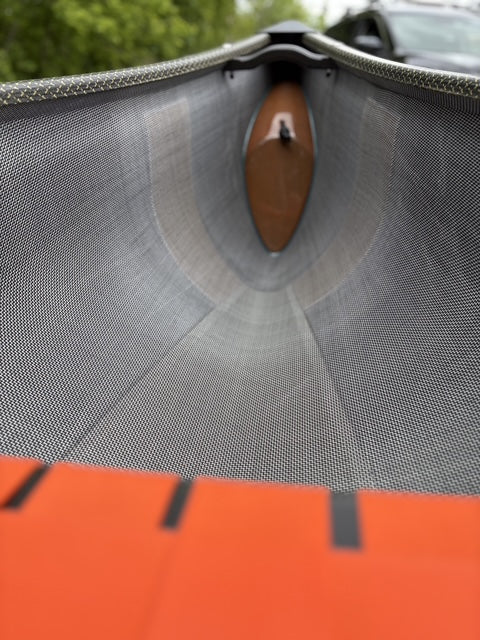 Rhéaume Prospecteur 15' Canoe - Orange Edition - Carbon Exterior - Composite Trim - Innegra Basalt Interior