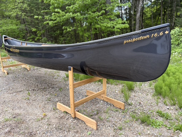 Rhéaume Prospecteur 16'6 Canoe - Carbon Exterior - Composite Gunwales - Innegra Basalt Interior - Clear Colour