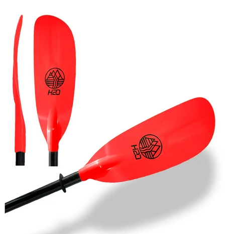 H2O Performance Paddles - BC Glide,  Carbon Double Blade, 2-piece Paddle XL